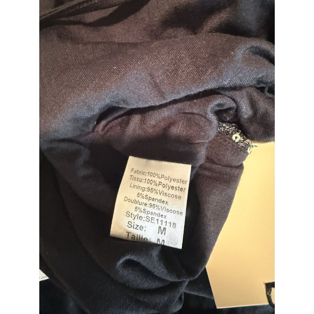 NWT Elan Sequin Silver Tank Top Women's Size Medium $69 [jb] - Picture 7 of 7